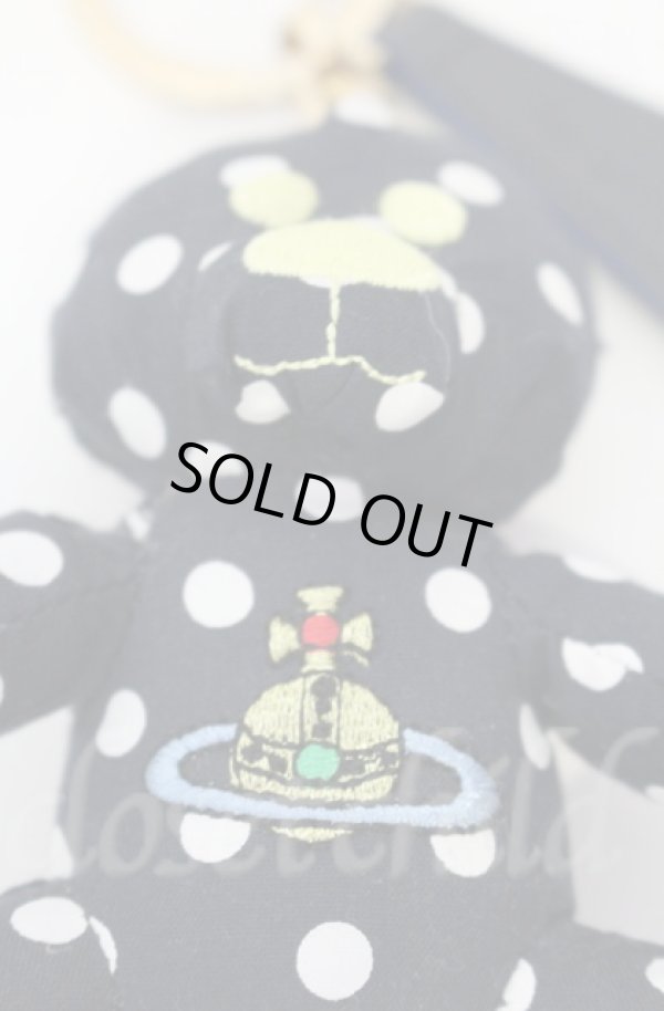 画像2: ヴィヴィアンウエストウッド 中古 / テディベアヌイグルミキーホルダー  ネイビーｘゴールド  O-25-11-09-087-gd-YM-OS (2)