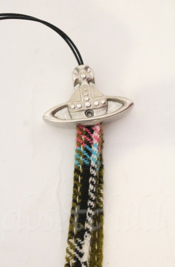 画像2: ヴィヴィアンウエストウッド 中古 / ウィンタータータンストラップ  グリーン系  O-25-11-09-088-gd-IG-OS (2)