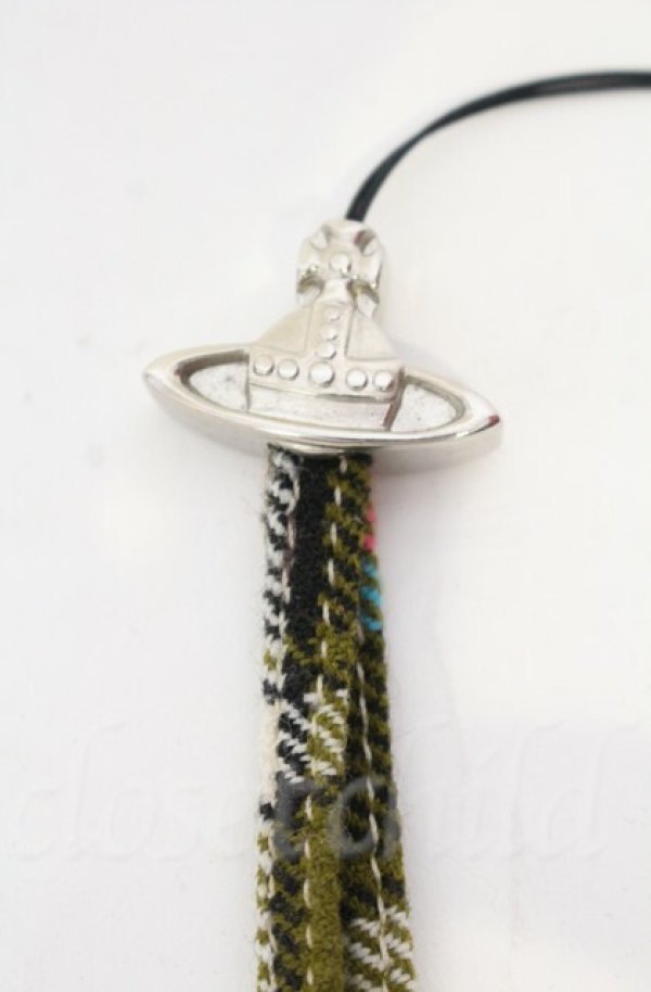 画像3: ヴィヴィアンウエストウッド 中古 / ウィンタータータンストラップ  グリーン系  O-25-11-09-088-gd-IG-OS (3)