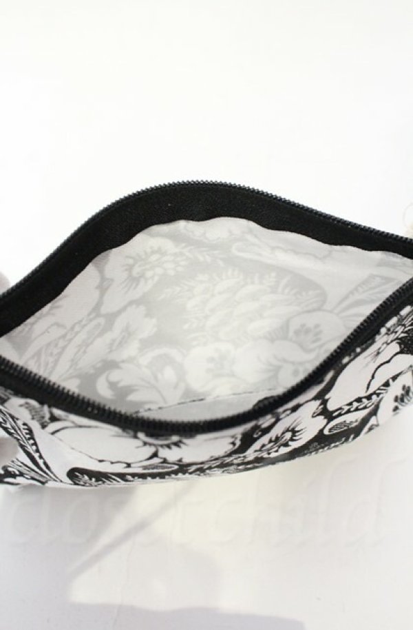 画像4: ヴィヴィアンウエストウッド 中古 / BOTTOM GUSSETポーチ  ホワイト×ブラック  O-25-11-09-090-gd-IG-OS (4)