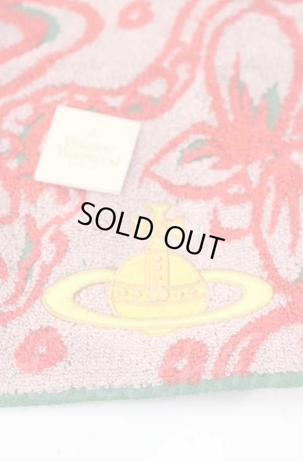 画像2: ヴィヴィアンウエストウッド 中古 / タオルハンカチ  ピンク×レッド  O-25-11-09-092-gd-IG-OS (2)