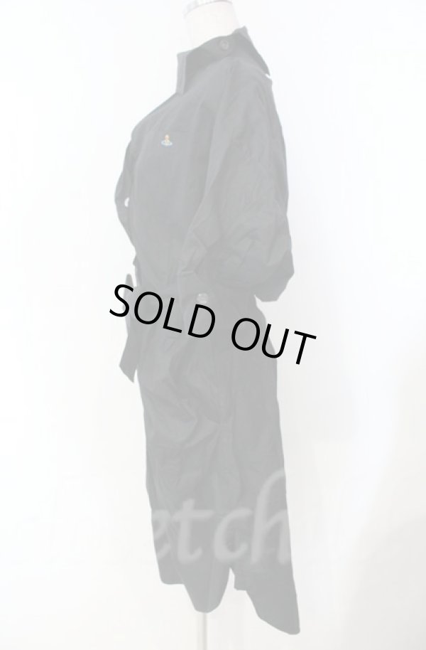 画像3: ヴィヴィアンウエストウッド 中古 / 変形カラーシャツワンピース 38 ブラック  O-25-11-09-009-op-IG-ZH (3)