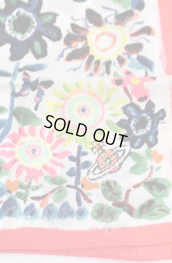 画像2: ヴィヴィアンウエストウッド 中古 / ハンカチーフ  ホワイト×ピンクスパンコール花  O-25-11-09-093-gd-IG-OS (2)