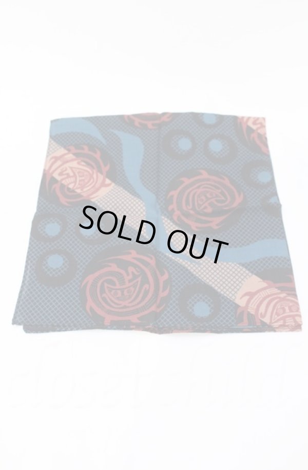 画像3: ヴィヴィアンウエストウッド 中古 / ハンカチーフ  ブラック×ブルー×ワイン  O-25-11-09-095-gd-IG-OS (3)