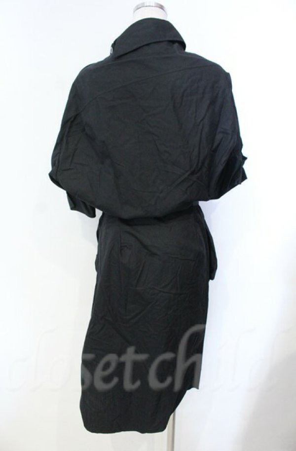 画像4: ヴィヴィアンウエストウッド 中古 / 変形カラーシャツワンピース 38 ブラック  O-25-11-09-009-op-IG-OS (4)