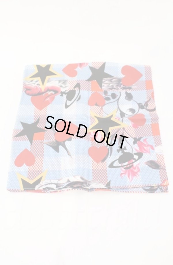 画像3: ヴィヴィアンウエストウッド 中古 / ハンカチーフ  ブルー シーモンスター柄  O-25-11-09-096-gd-IG-OS (3)