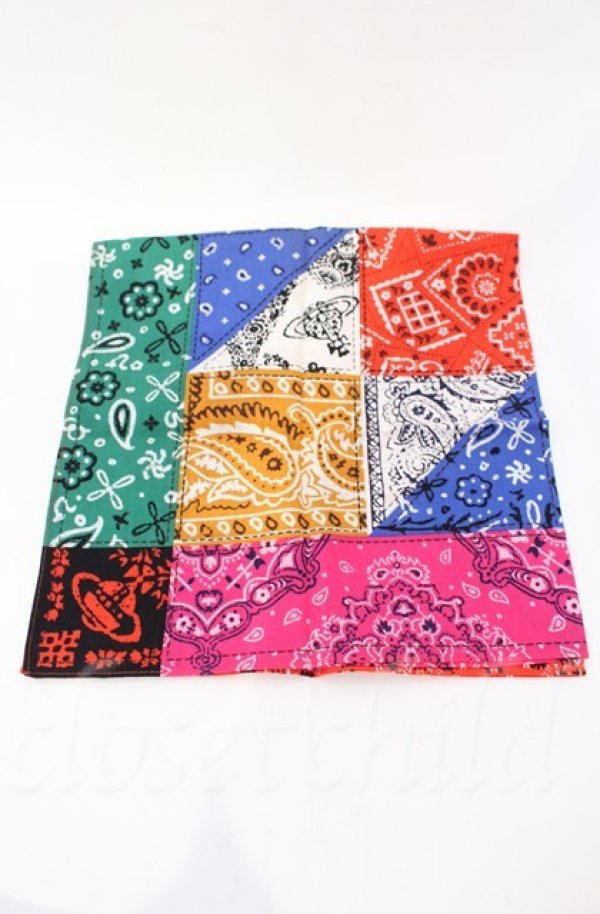 画像3: ヴィヴィアンウエストウッド 中古 / ハンカチーフ  バンダナ柄マルチ  O-25-11-09-097-gd-IG-OS (3)