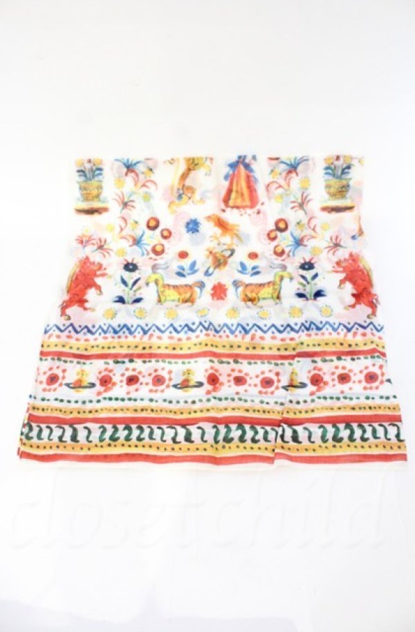 画像3: ヴィヴィアンウエストウッド 中古 / ハンカチーフ  ホワイト×マルチ  O-25-11-09-098-gd-IG-OS (3)