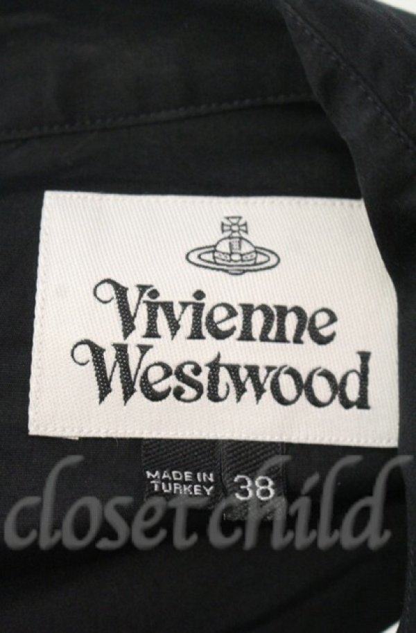 画像5: ヴィヴィアンウエストウッド 中古 / 変形カラーシャツワンピース 38 ブラック  O-25-11-09-009-op-IG-OS (5)