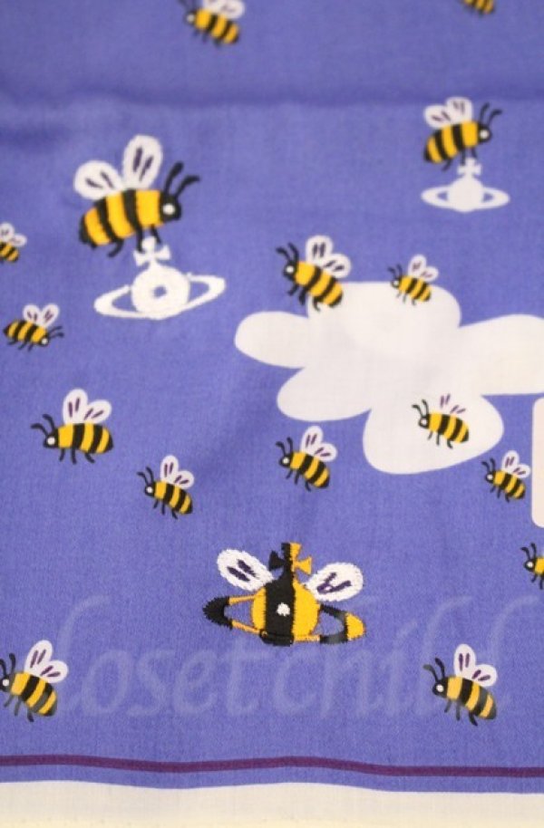 画像2: ヴィヴィアンウエストウッド 中古 / ハンカチーフ  蜂柄  O-25-11-09-100-gd-IG-OS (2)