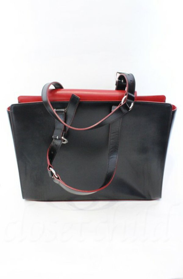 画像4: ヴィヴィアンウエストウッド 中古 / SIMPLE TINY ORB / トートバッグM  ブラック×レッド  O-25-11-09-107-ba-IG-OS (4)