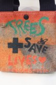 画像2: ヴィヴィアンウエストウッド 中古 / TREES SAVE LIVES トートバッグ（ツリーズセーブリブズ）  オレンジ  O-25-11-09-108-ba-IG-OS (2)