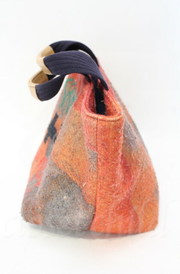 画像3: ヴィヴィアンウエストウッド 中古 / TREES SAVE LIVES トートバッグ（ツリーズセーブリブズ）  オレンジ  O-25-11-09-108-ba-IG-OS (3)