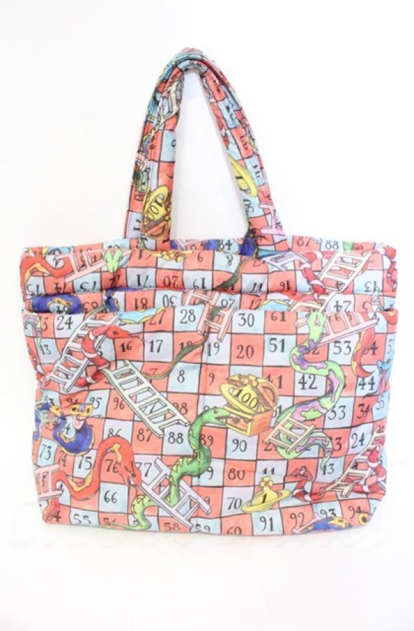 画像3: ヴィヴィアンウエストウッド 中古 / SNAKES AND LADDERS トートバッグ（S）  ピンク  O-25-11-09-109-ba-YM-OS (3)