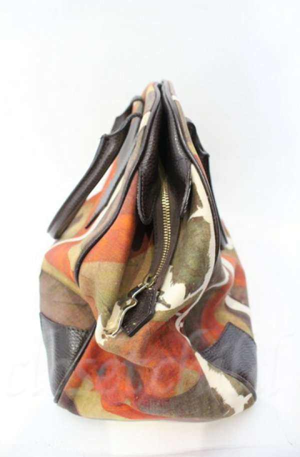 画像4: ヴィヴィアンウエストウッド 中古 / ユニオンジャックヤスミンバッグ  ブラウン系マルチカラー  O-25-11-09-111-ba-IG-OS (4)