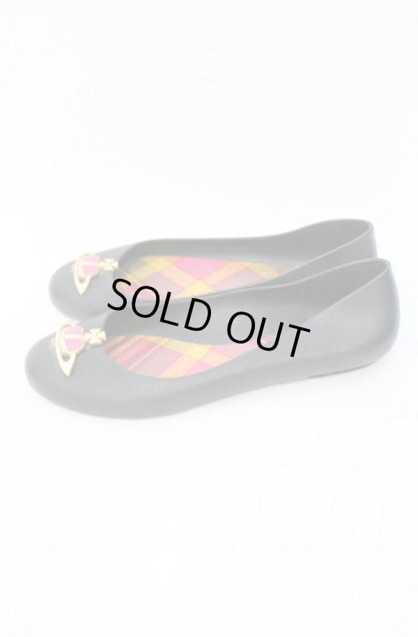 画像4: ヴィヴィアンウエストウッド×Melissa 中古 / バレリーナシューズ 約23.5〜24cm ブラック  O-25-11-09-113-sh-IG-OS (4)