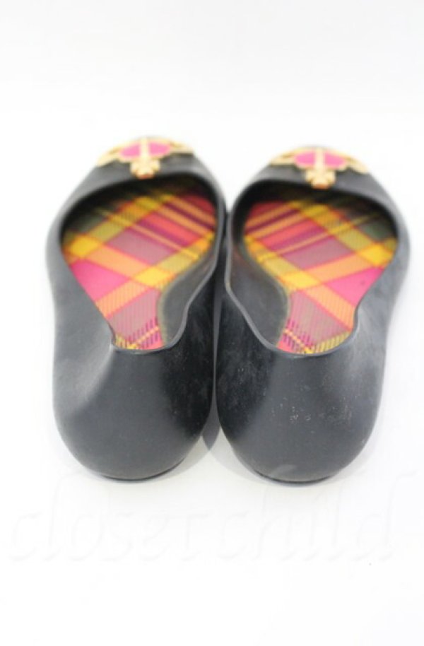 画像5: ヴィヴィアンウエストウッド×Melissa 中古 / バレリーナシューズ 約23.5〜24cm ブラック  O-25-11-09-113-sh-IG-OS (5)