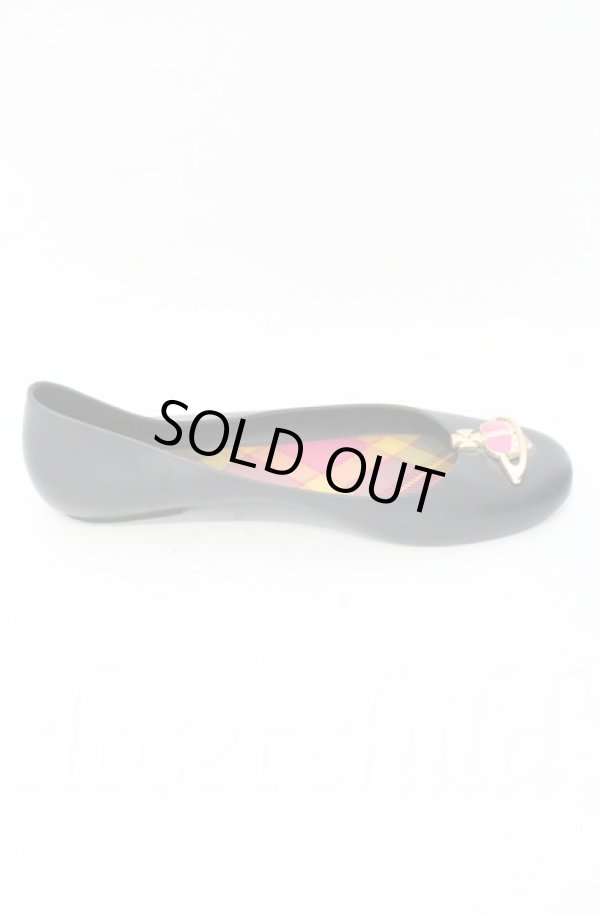 画像6: ヴィヴィアンウエストウッド×Melissa 中古 / バレリーナシューズ 約23.5〜24cm ブラック  O-25-11-09-113-sh-IG-OS (6)