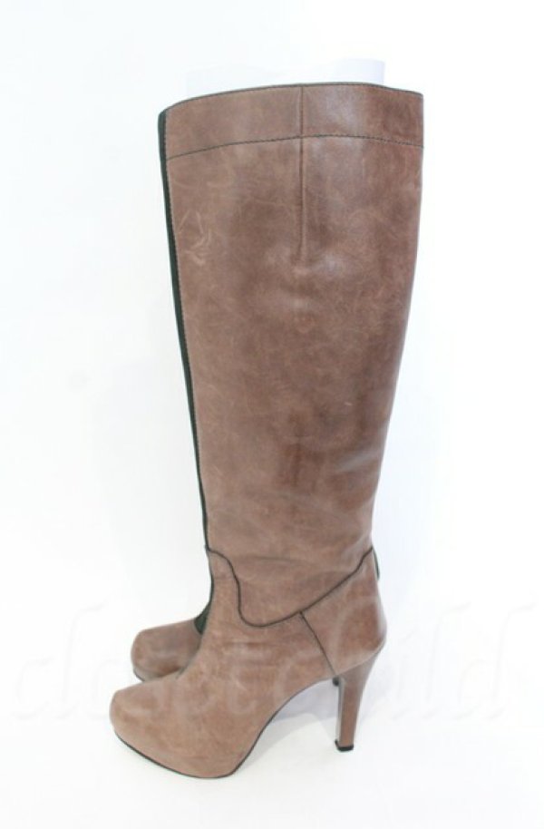 画像3: ヴィヴィアンウエストウッド 中古 / レザーバイカラーロングブーツ 37 ブラウン×グリーン  O-25-11-09-114-sh-IG-OS (3)