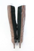 画像4: ヴィヴィアンウエストウッド 中古 / レザーバイカラーロングブーツ 37 ブラウン×グリーン  O-25-11-09-114-sh-IG-OS (4)