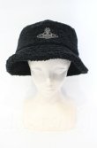 画像2: ヴィヴィアンウエストウッド MAN 中古 / BOA BUCKET HAT（ボアバケットハット）  ブラック  O-25-11-09-115-ha-IG-OS (2)