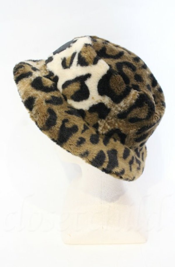 画像4: ヴィヴィアンウエストウッド 中古 / レオパードプリント　ボアバケットハット  ブラウン  O-25-11-09-116-ha-IG-OS (4)