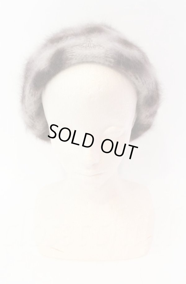 画像2: ヴィヴィアンウエストウッド 中古 / レオパードモヘアベレー帽 S-M ブラウン  O-25-11-09-117-ha-IG-OS (2)