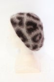画像4: ヴィヴィアンウエストウッド 中古 / レオパードモヘアベレー帽 S-M ブラウン  O-25-11-09-117-ha-IG-OS (4)