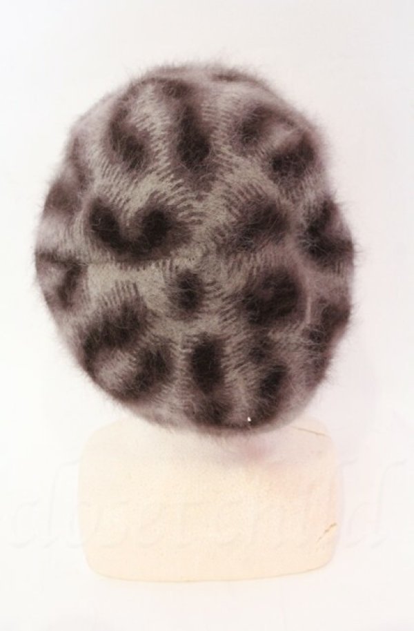画像5: ヴィヴィアンウエストウッド 中古 / レオパードモヘアベレー帽 S-M ブラウン  O-25-11-09-117-ha-IG-OS (5)