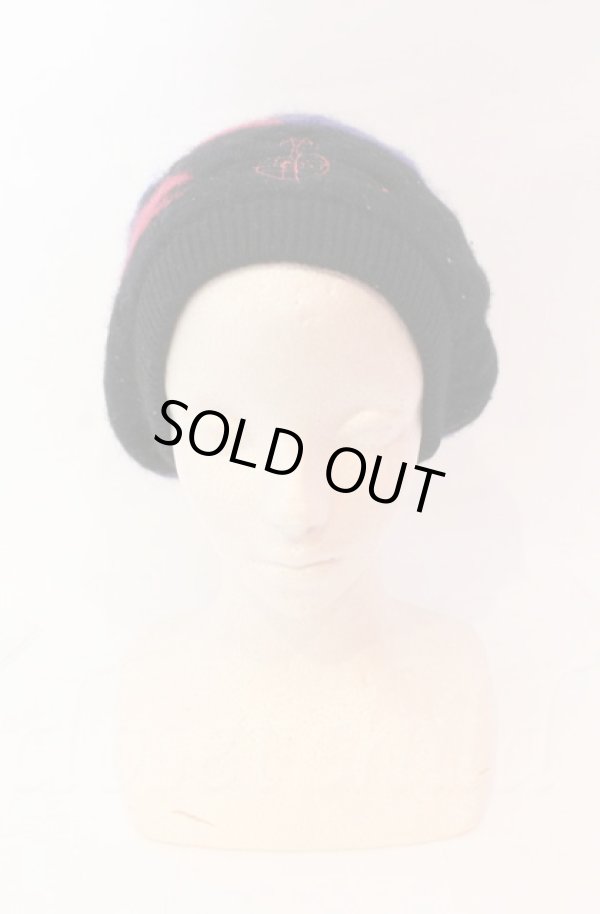 画像2: ヴィヴィアンウエストウッド 中古 / スネークポンポンニットキャップ  ブラック  O-25-11-09-119-ha-IG-ZH (2)