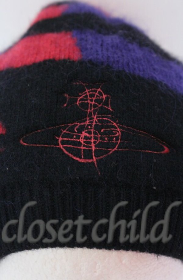 画像3: ヴィヴィアンウエストウッド 中古 / スネークポンポンニットキャップ  ブラック  O-25-11-09-119-ha-IG-OS (3)