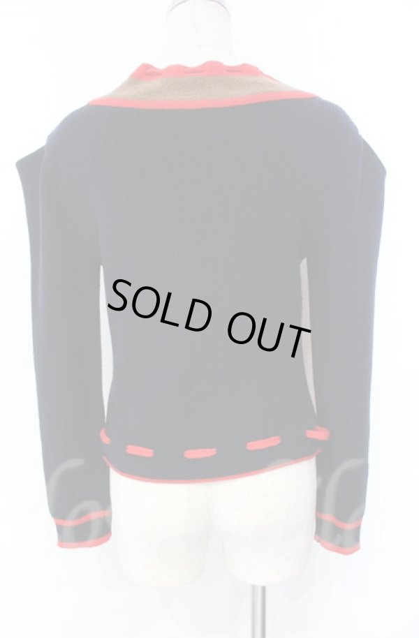 画像4: ヴィヴィアンウエストウッド 中古 / ザルツブルグカーディガン 00 ブラック×レッド×ブラウン  O-25-11-09-013-to-IG-OS (4)