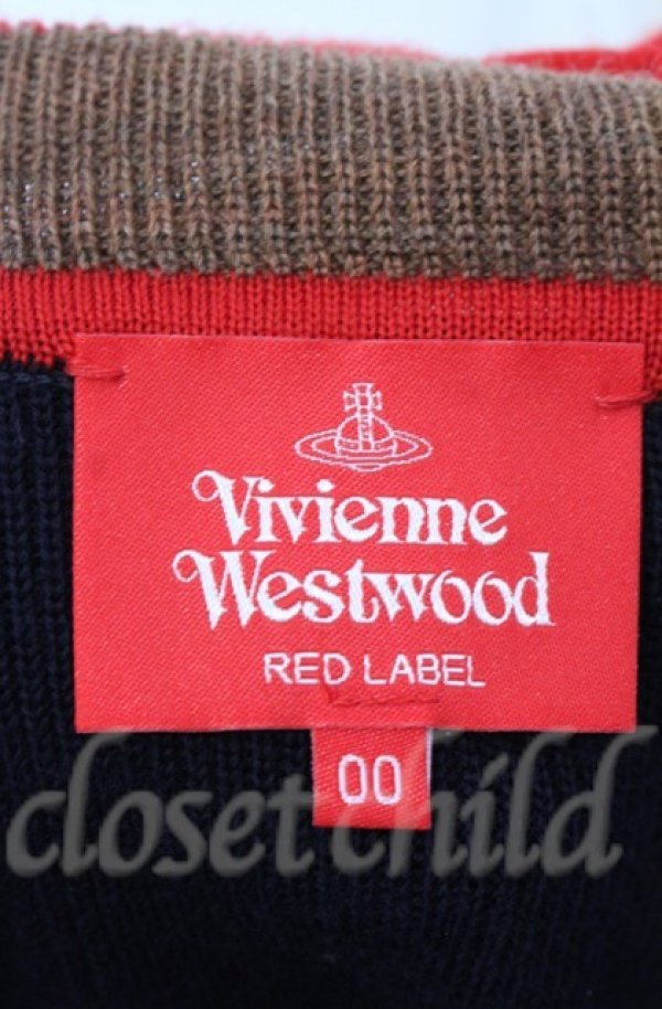 画像5: ヴィヴィアンウエストウッド 中古 / ザルツブルグカーディガン 00 ブラック×レッド×ブラウン  O-25-11-09-013-to-IG-OS (5)