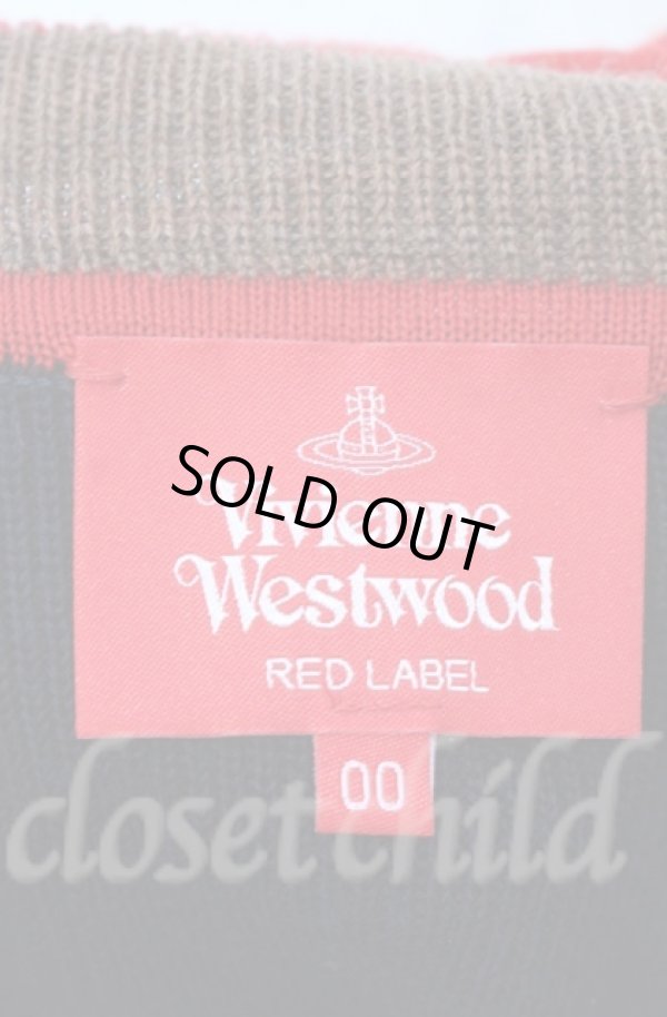 画像5: ヴィヴィアンウエストウッド 中古 / ザルツブルグカーディガン 00 ブラック×レッド×ブラウン  O-25-11-09-013-to-IG-OS (5)