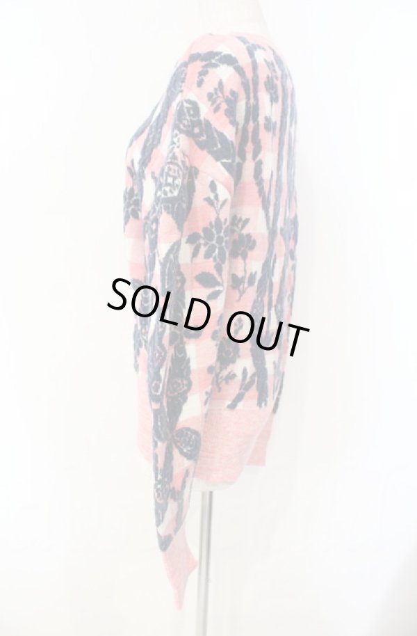 画像3: ヴィヴィアンウエストウッド 中古 / TYROLEAN FLOWER KNITギャザースリーブトップ（チロリアンフラワーニット） 00 ピンク  O-25-11-09-014-to-IG-OS (3)