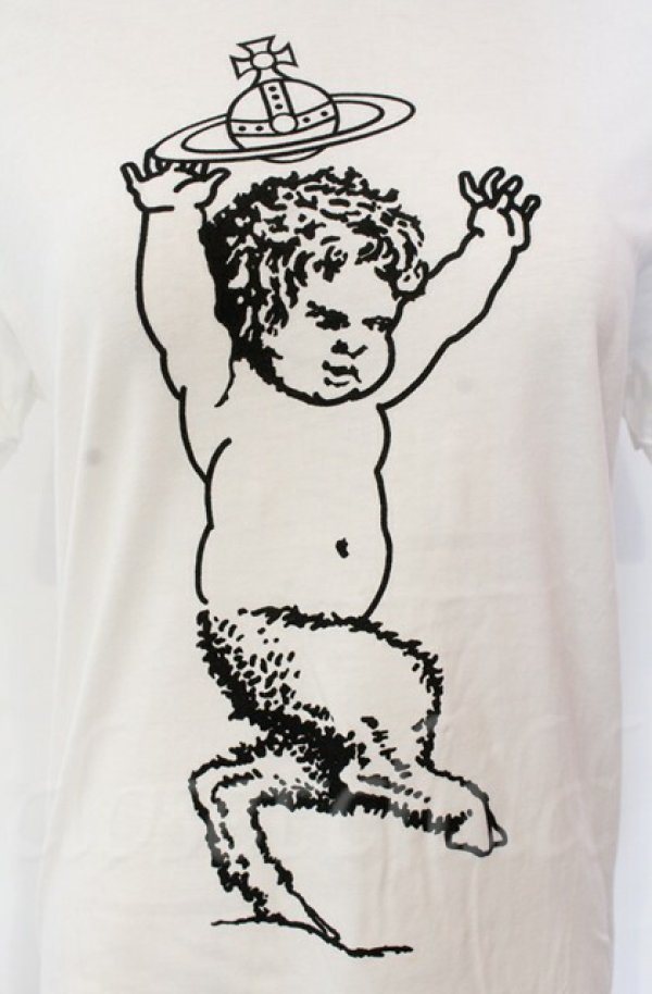 画像2: ヴィヴィアンウエストウッド 中古 / サティアptTシャツ XS ホワイト  O-25-11-09-015-ts-IG-OS (2)