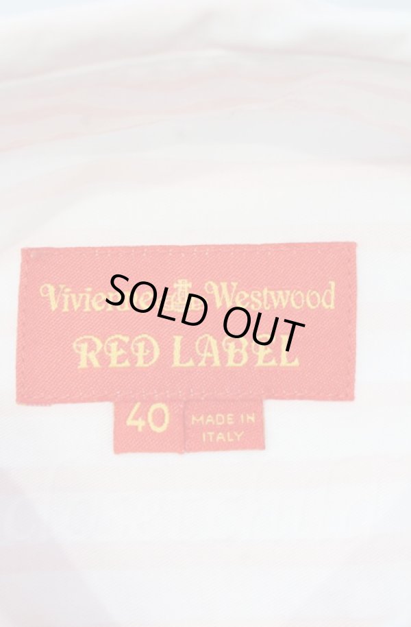 画像5: ヴィヴィアンウエストウッド 中古 / カラーオーブ刺繍高衿ストライプブラウス 40 ピンク  O-25-11-09-016-bl-YM-ZH (5)