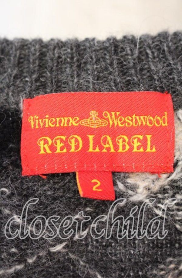 画像5: ヴィヴィアンウエストウッド 中古 / アルパカアーガイルリブベスト 2 アイボリーｘグレー  O-25-11-16-018-to-YM-OS (5)