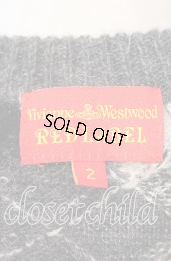 画像5: ヴィヴィアンウエストウッド 中古 / アルパカアーガイルリブベスト 2 アイボリーｘグレー  O-25-11-16-018-to-YM-ZH (5)