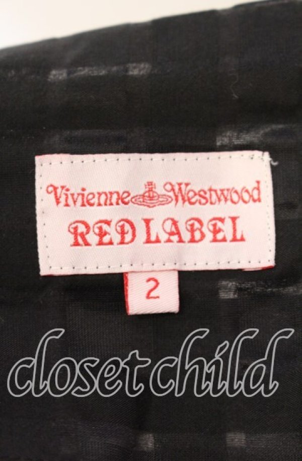 画像5: ヴィヴィアンウエストウッド 中古 / シャドーチェックトップス 2 ブラック  O-25-11-16-020-to-YM-OS (5)