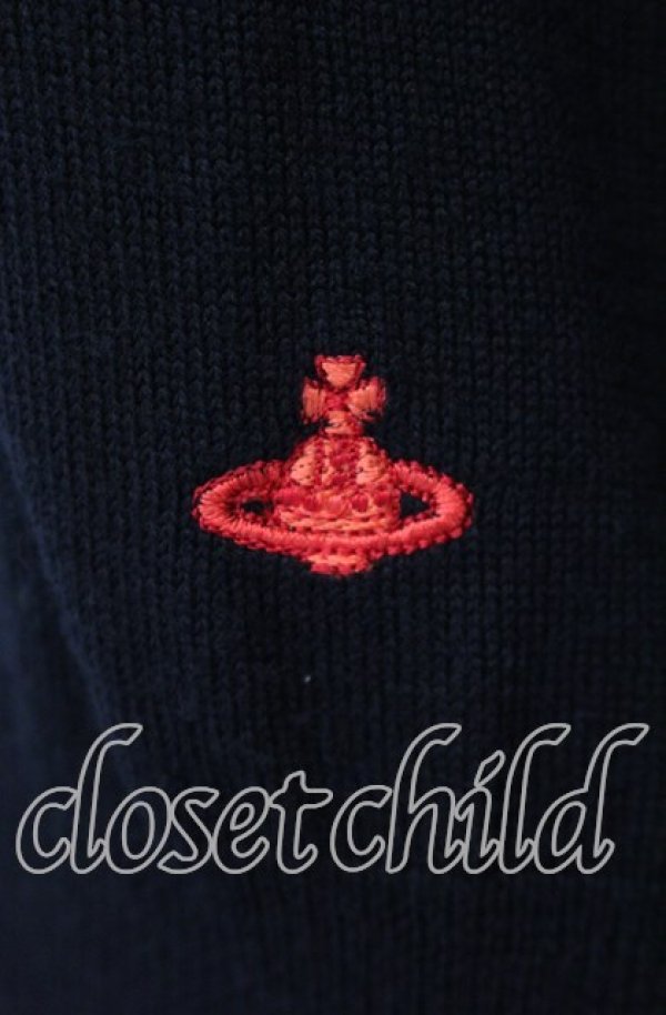 画像3: ヴィヴィアンウエストウッド 中古 / 単色オーブ刺繍ラウンドネックカーディガン 2 ブラック  O-25-11-16-024-to-YM-OS (3)