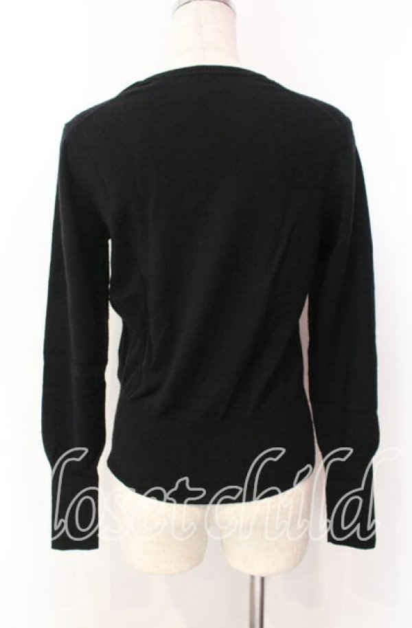 画像5: ヴィヴィアンウエストウッド 中古 / 単色オーブ刺繍ラウンドネックカーディガン 2 ブラック  O-25-11-16-024-to-YM-OS (5)