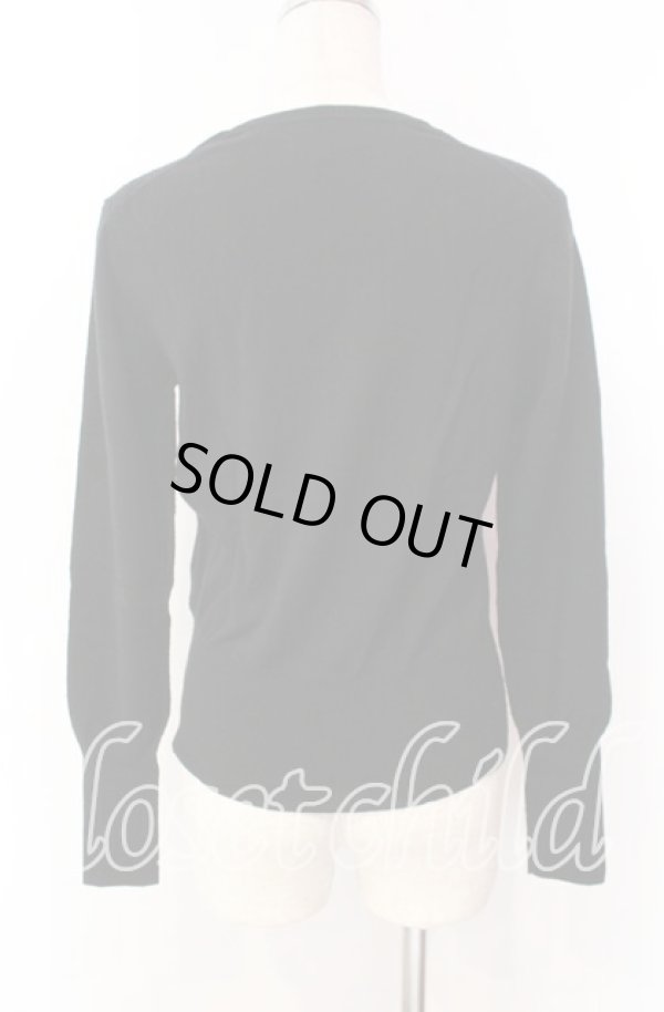 画像5: ヴィヴィアンウエストウッド 中古 / 単色オーブ刺繍ラウンドネックカーディガン 2 ブラック  O-25-11-16-024-to-YM-OS (5)