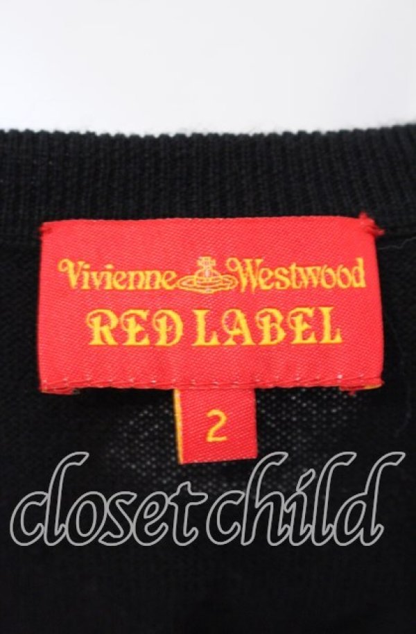 画像6: ヴィヴィアンウエストウッド 中古 / 単色オーブ刺繍ラウンドネックカーディガン 2 ブラック  O-25-11-16-024-to-YM-OS (6)