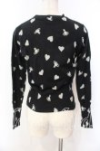 画像4: ヴィヴィアンウエストウッド 中古 / ハートオーブ総柄カーディガン 2 ブラック  O-25-11-16-025-to-YM-OS (4)