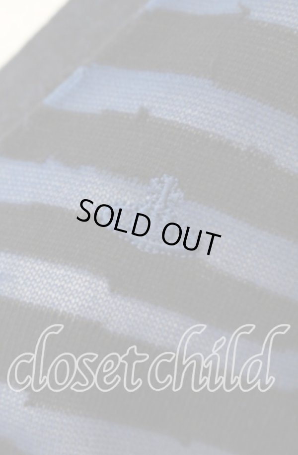 画像2: ヴィヴィアンウエストウッド 中古 / シースルーボーダーカーディガン 2 ブルーｘブラック  O-25-11-16-026-to-YM-OS (2)