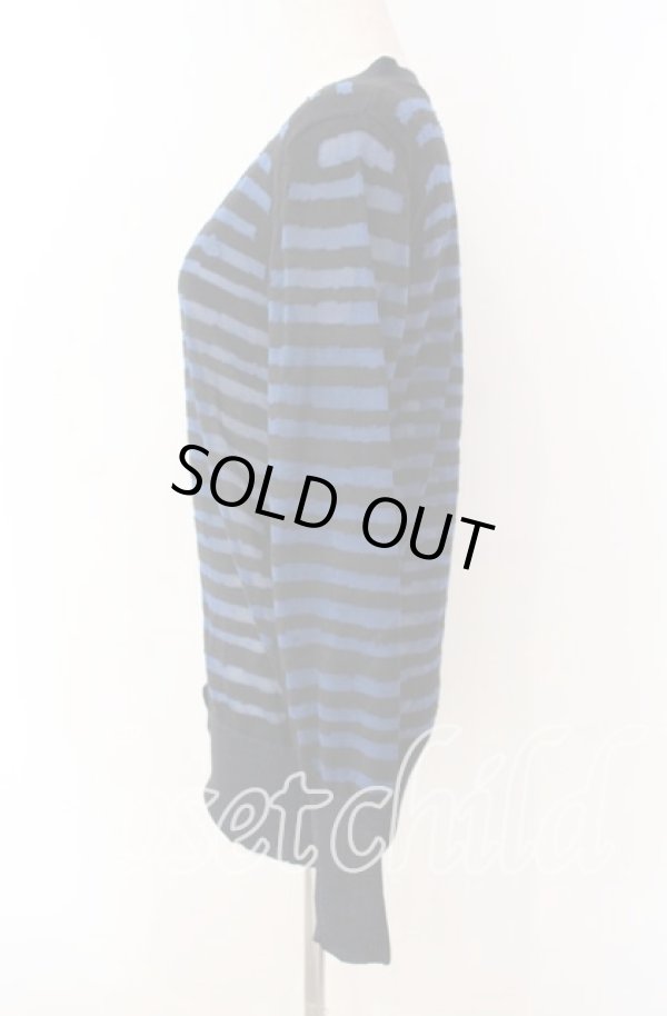 画像3: ヴィヴィアンウエストウッド 中古 / シースルーボーダーカーディガン 2 ブルーｘブラック  O-25-11-16-026-to-YM-OS (3)