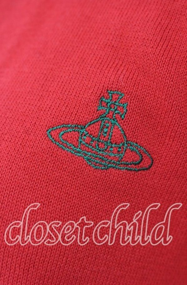 画像2: ヴィヴィアンウエストウッド 中古 / CHOICE オーブ刺繍カーディガン 2 レッド  O-25-11-16-027-to-YM-OS (2)