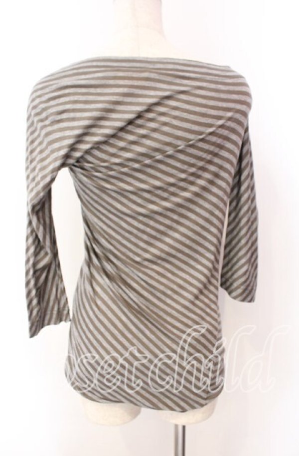 画像3: ヴィヴィアンウエストウッド 中古 / ボーダーカットワンピース 2 グレー  O-25-11-16-029-to-YM-OS (3)