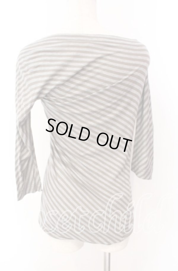 画像3: ヴィヴィアンウエストウッド 中古 / ボーダーカットワンピース 2 グレー  O-25-11-16-029-to-YM-OS (3)